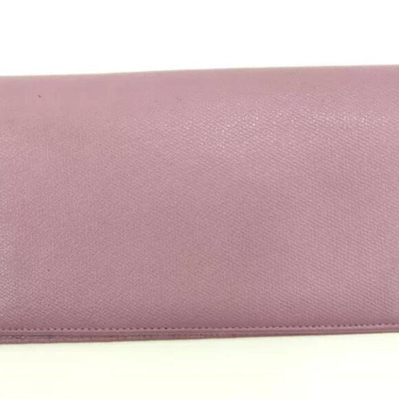 Chanel Wallet Purse Long Wallet Coco Button Purple Woman Authentic - Picture 3 of 6